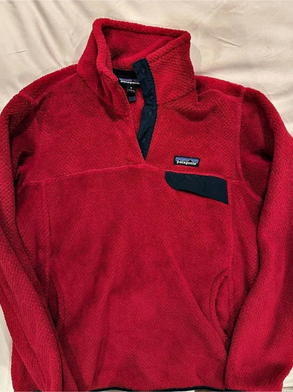 Patagonia Re-Tool Snap-T Pullover Red Fleece